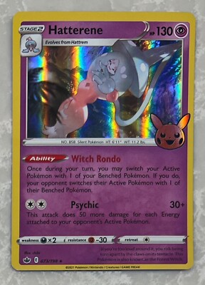Hatterene 73/198 Chilling Reign Reverse Holo Rare 2021 Pokemon