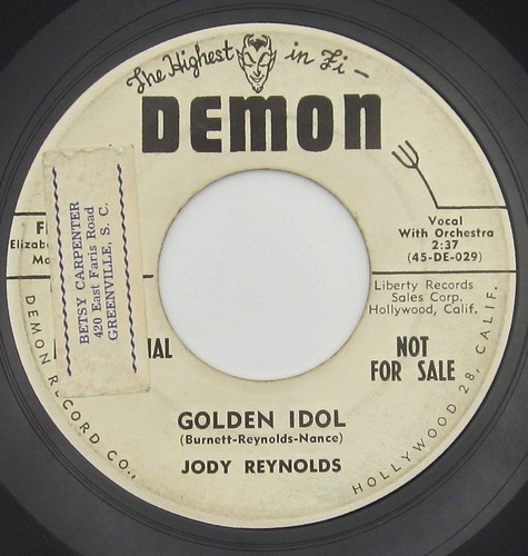 Rockabilly Jody Reynolds Beaulah Lee and Golden Idol Play Graded Demon Promo 45 - Picture 2 of 2