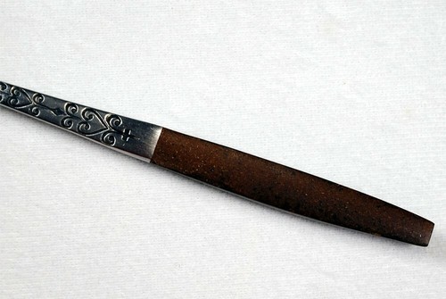 Interpur Canoe Synthetic Wood Handle Flat Handle Master Butter Knife VTG MCM - Picture 3 of 6