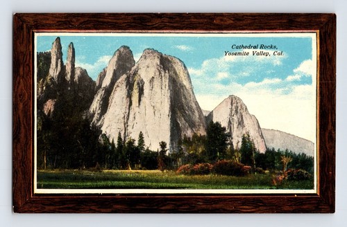 Postcard California Yosemite CA Cathedral Rocks 1910s Unposted Divided ...