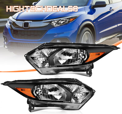 2016～ H-RV ヴェゼル日本光軸仕様 ヘッドライト ブラック　HRV Left+Right For 2016 2017 2018 HONDA HR-V Headlight Assembly Black