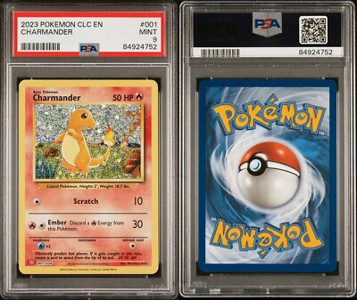 PSA 9 Mint Charmander 001/034 English CLC 2023 Pokemon Trading
