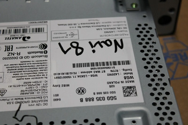 VW Golf 7 5G Composition Color Radio SD MIB2 Bluetooth 5G0035888 B - Imagen 4 de 4