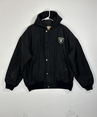 Raiders Starter ジャケット ブラック 90s 即購入お願いします Vintage Oakland Raiders Starter Jacket Sz Large Los Angeles