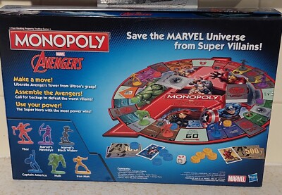Monopoly Marvel Avengers Edition Board Game By Hasbro Fully