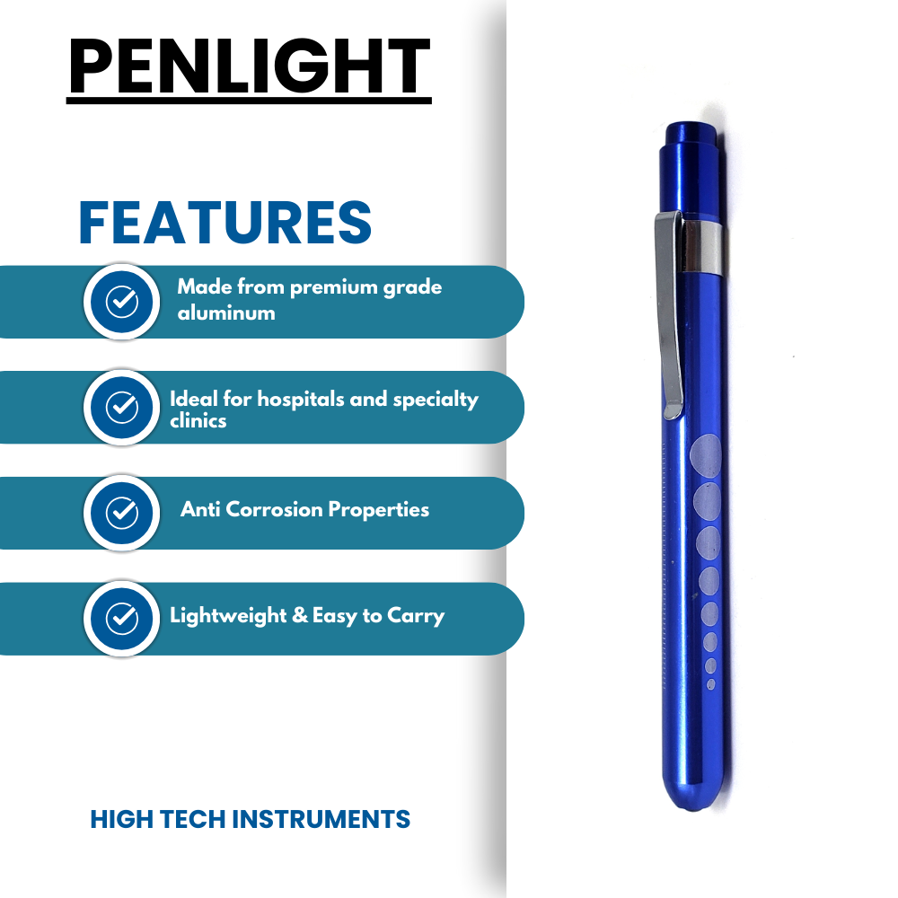 2 Pc Diagnostic Eye Exam Kit Medical Penlight + Snellen Chart w/ Red