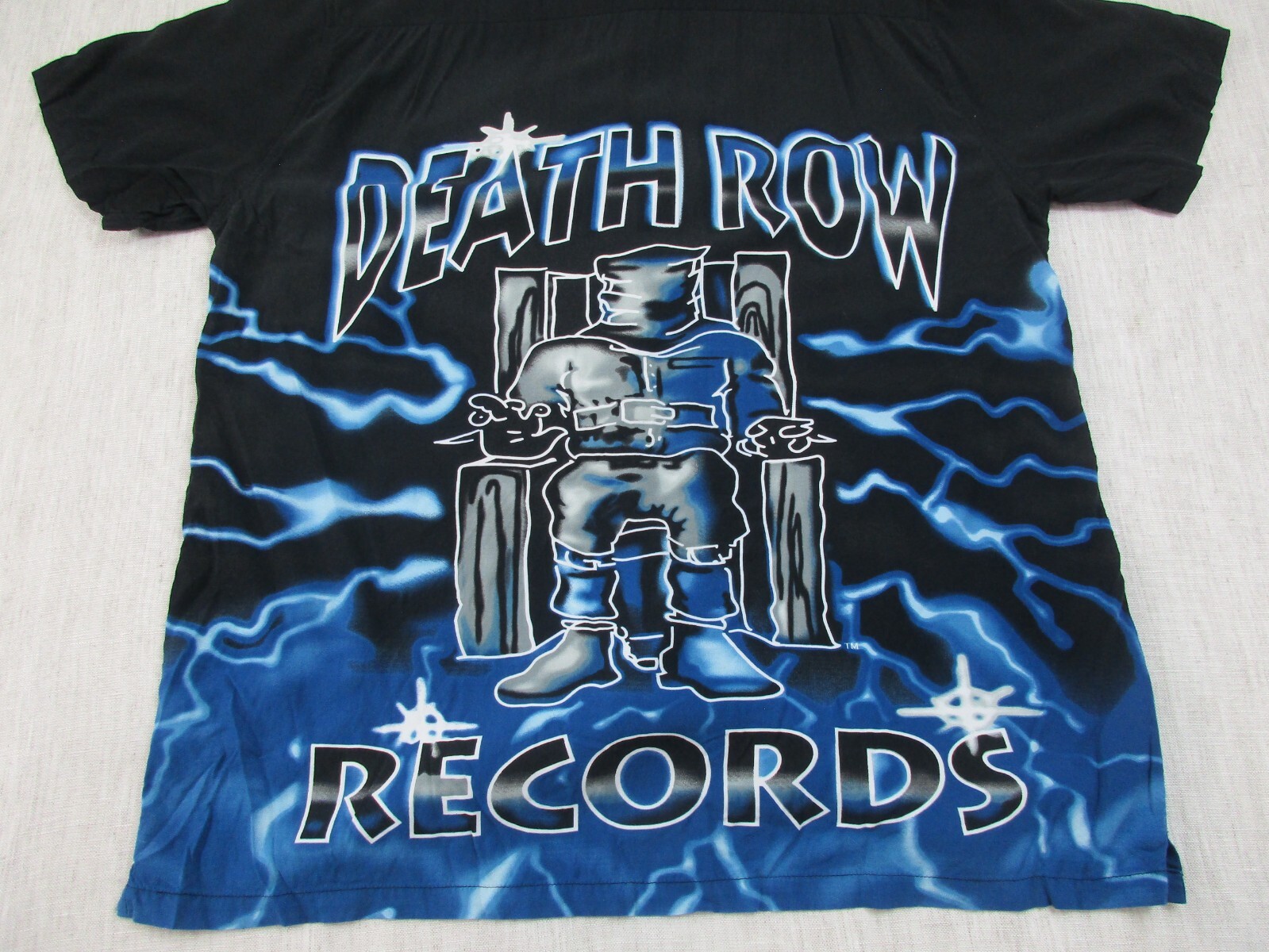 FILA Camicia Death Row Records uomo nera manica corta rap hip hop Tupac Pacsun