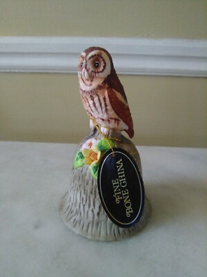 Flambro Bone China Owl Bell Figurine 