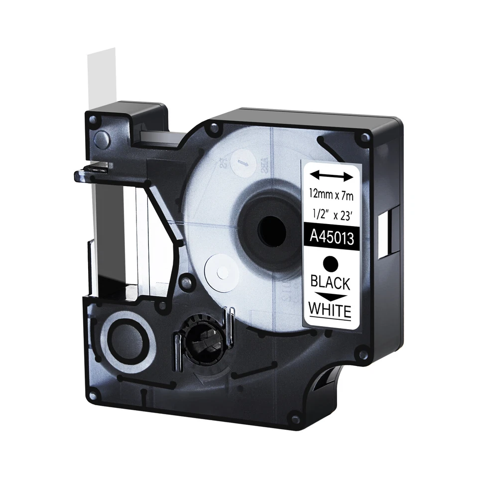 20PK 12mm Black on White Label Tape 45013 for DYMO LabelManager 100 1209 150 160 - Image 2 of 4