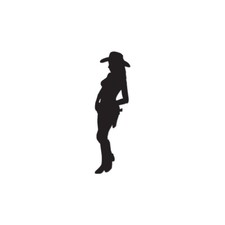 Cowgirl Dancing Wild West - Decal Sticker - Multiple Colors  Sizes - ebn3395