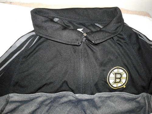 BOSTON BRUINS 1/4 ZIP SWEATER SHIRT L16-18 BOYS BRUINS COLOSSEUM - Picture 4 of 12