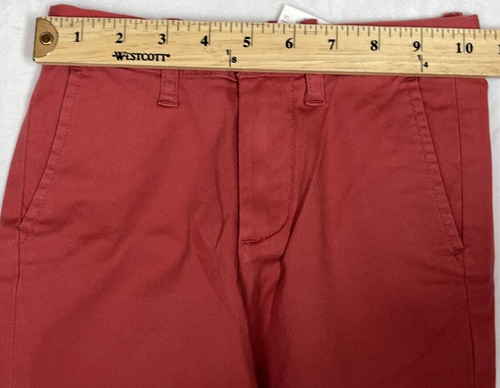 Crewcuts J Crew Boys Gramercy Flex Chino Shorts Size 4 Muted Red Cotton Stretch - Picture 3 of 7