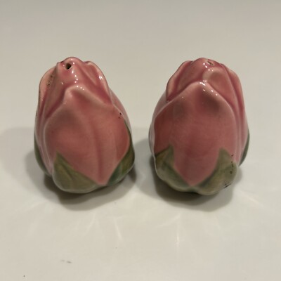 Franciscan DESERT ROSE Rose Bud Salt & Pepper Shaker Set Earthen ware USA