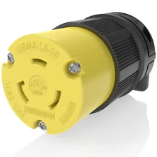 Journeyman Pro 2323 L6-20R 20A Twist Locking Female Connector Generator 3 Prong