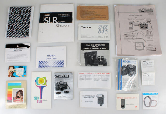 PHOTOGRAPHICA MANUAL AND LITERATURE LOT