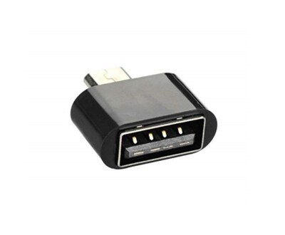 Adapter OTG USB F A Micro USB M Tablet Mobile Phone Smartphone Android Cable Black