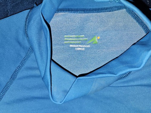 Camisa de natación Eastern Mountain Sports para niños jóvenes azul manga corta protector contra erupciones grande - Imagen 4 de 5