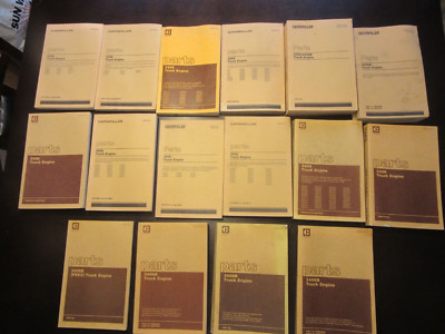 HUGE LOT 16 CAT Caterpillar 3406B 3406 Engine Truck Parts Catalog Manuals 1980'S
