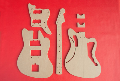 Jazzmaster Router Template Set wNeck and Pickguard CNC Luthier Tools 1/2'' MDF