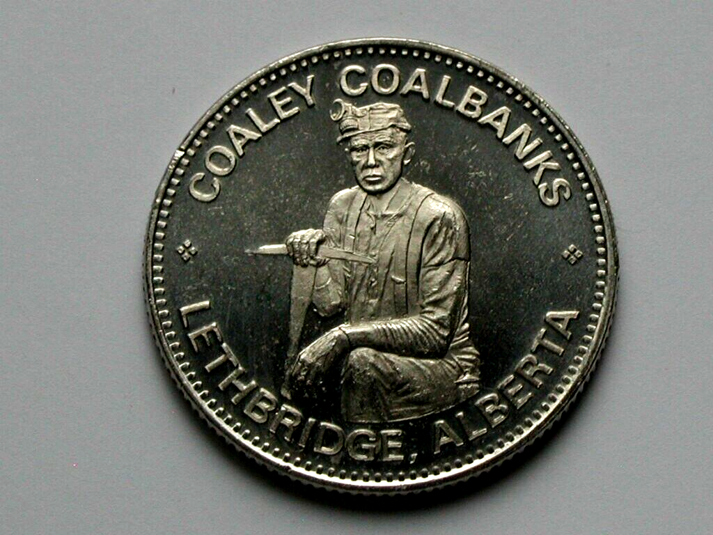 Lethbridge AB CANADA 1978 Trade DOLLAR Token with Symbolic Coal