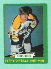 (1) TERRY OREILLY 1973-74 O-PEE-CHEE # 254 BRUINS ROOKIE MISCUT CARD (L4773)