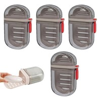 4 StüCk Reise-Seifenschale, Seifendose Mit Deckel, Tragbare Seifenbox, Reise