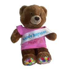 Build-A-Bear Happy Birthday Princess Teddy Bear 15 Plush Shirt Sash 2022