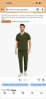 COZYFIT Men’s Scrubs Set M Black Stretch V-Neck Top Jogger Pants 8 Pockets — photo 2