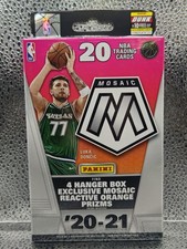 Panini Mosaic 2020-21 NBA Basketball Hanger Box -NEW- 4 Orange Reactive Prizms