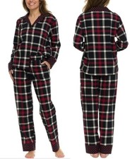 Vera Bradley Womens 100 Cotton 2-piece Pajama Set Plaid Print Small 4-6