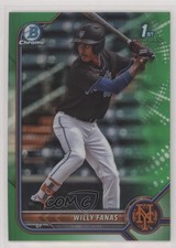 2022 Bowman Chrome Prospects Green Refractor 68/99 Willy Fanas #BCP-196 0fz3