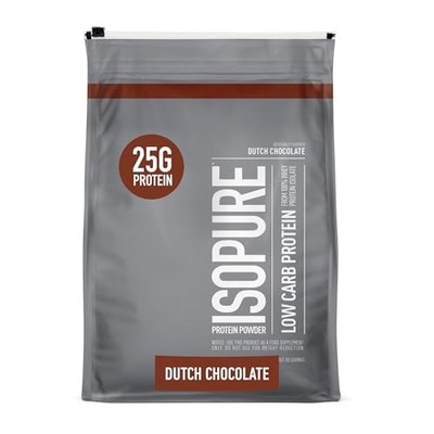 ISOPURE LOW CARB 100% PURE WHEY ISOLATE DUTCH CHOCOLATE 7.5 LBS 103 SERVINGS