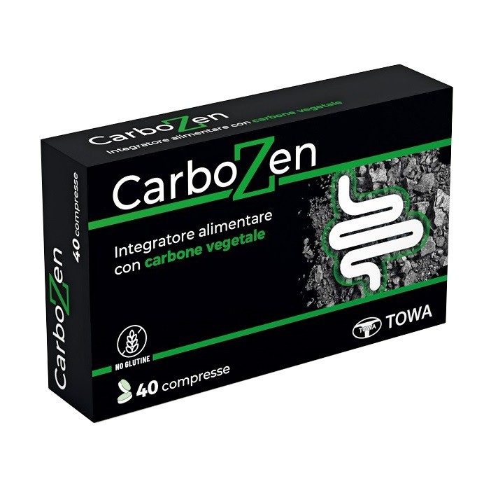 Towa Pharmaceutical Carbone Carbozen 40 Compresse Senza Glutine - Immagine 2