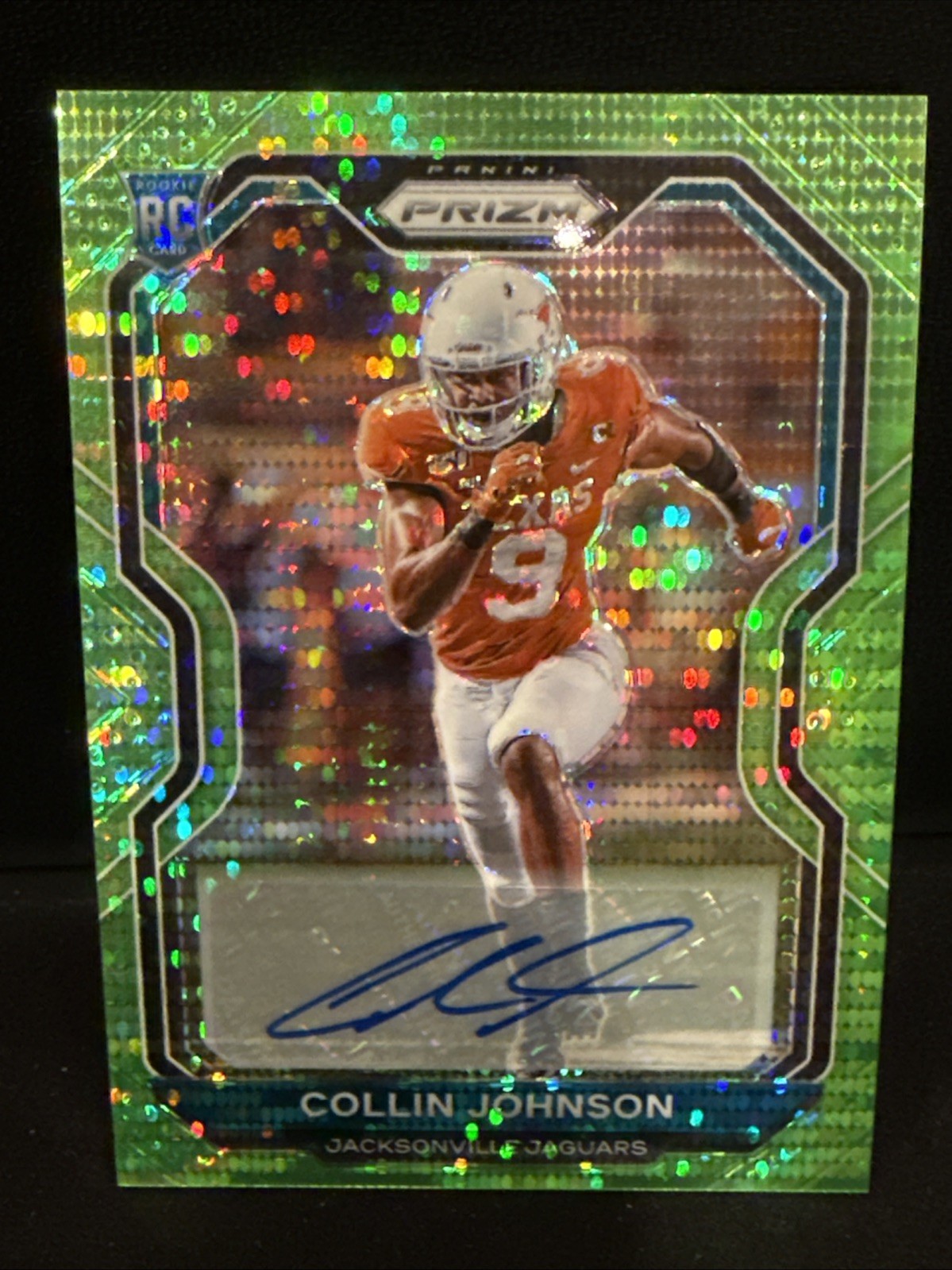 Collin Johnson Panini Prizm #353 Autograph-Neon Green Pulsar