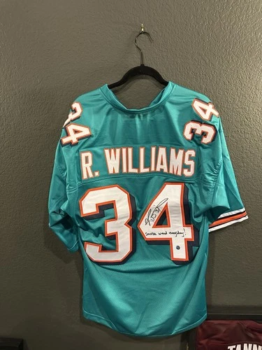 Ricky Williams Dolphins Signed Jersey AWM Authenticated Football NFL Autographed