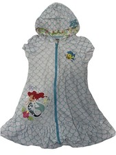 Disney Store Ariel Swim Cover-Up Size 7/8 Embroidered Flounder Terry Cloth