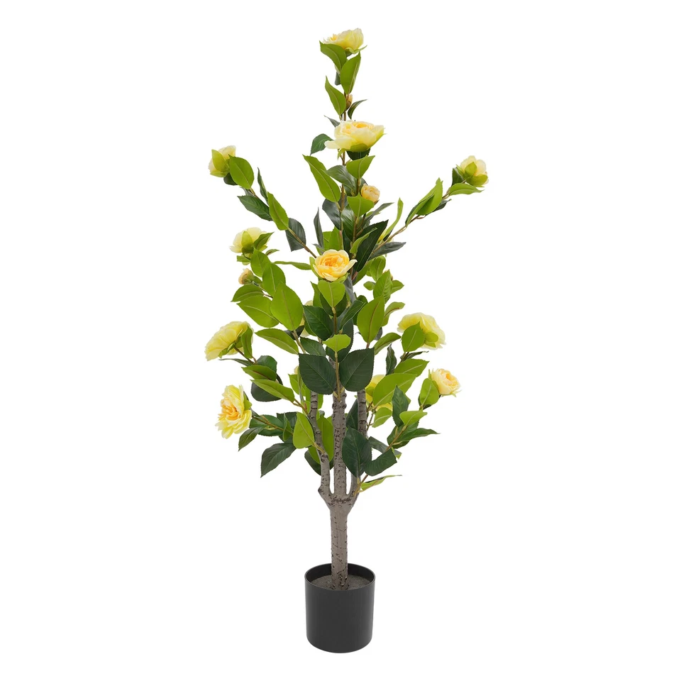 2 упаковки искусственный чай розовое дерево искусственное растение 20 желтых цветов каждая деталь - Изображение 3 из 4