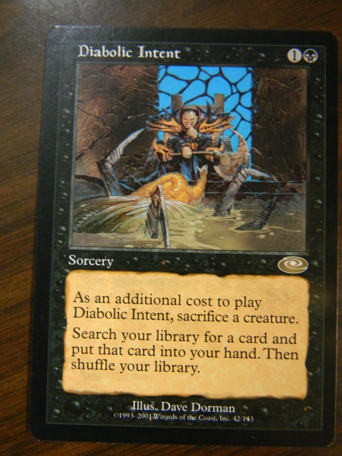 MTG Pre-Modern Planeshift Black Rare Diabolic Intent Near Mint Cond
