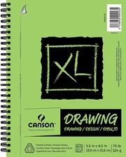 Canson XL Series Drawing Paper, Wirebound Pad, 5.5X8.5 Inches, 60 Sheets (70Lb/1