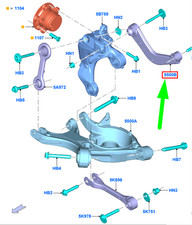 FORD EDGE MK2 Suspension arrière Bras droit Assy 2123433 E1GC-5K742-AXC NOUVEAU
