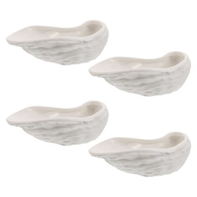 4 Pcs Japanischer Austernteller Servierplatte Keramik Sushi-Teller