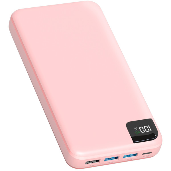 Strex Powerbank Rosa - 27.000 Mah - 22,5W SchnellladegeräT - USB-A/USB-C --image