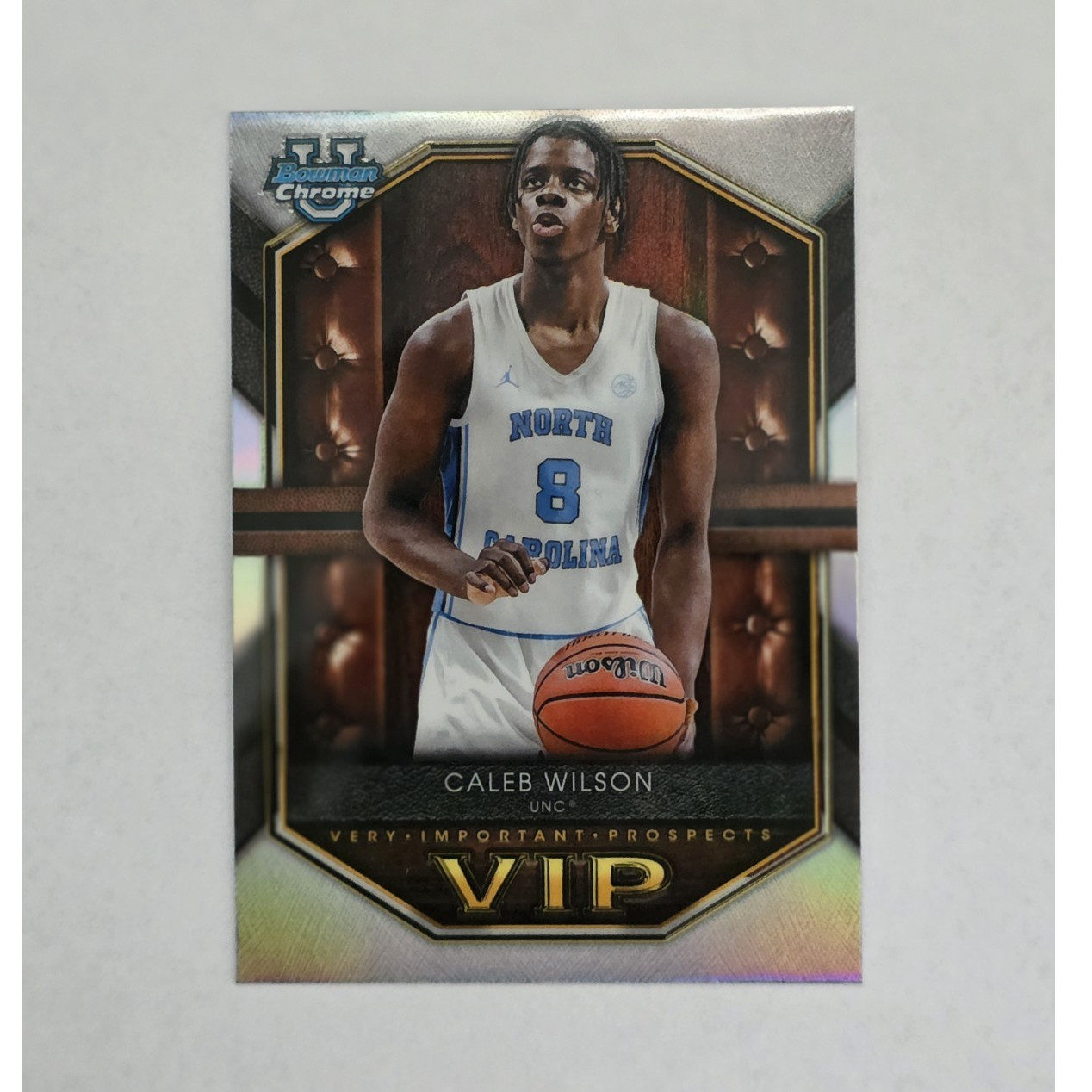 Caleb Wilson 2025-26 Bowman Chrome Very Important Prospects VIP-9 Refractor UNC.