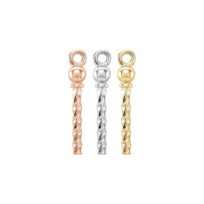 14K 18K Gold, Platinum & Silver Dangle for 4-16 mm Pearl