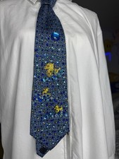 Blue Diamond Ducks Swimming By Nature Tie