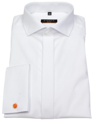 Eterna Galahemd Slim Fit Haikragen Umschlagmanschette weiß - ohne OVP