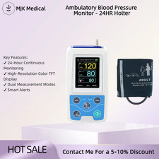 ABPM50 Ambulatory Blood Pressure Monitor - 24HR Holter, PC Software, for Adults