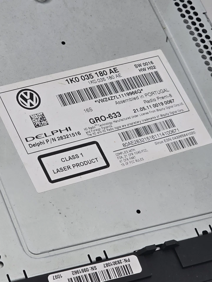 Rádio automotivo Volkswagen Delphi GRO-633 1k0 035 180 AE - Imagem 4 de 4