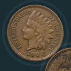 1907 Indian Head Cent Penny XF Extra Fine Condition 1c One Cent US Coin- 1267