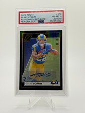2024 Panini Zenith - Rookies Blake Corum #108 Red Zone Autographs /99 PSA 8